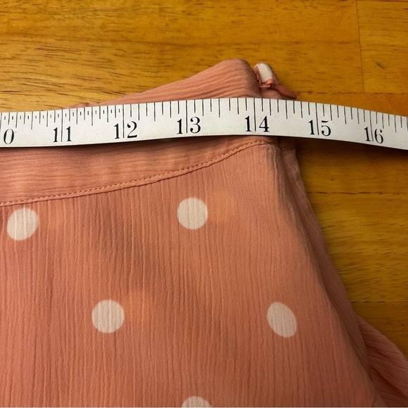 NWT LC Lauren Conrad Pink Polka Dot Ruffle Flutter Mini Skirt - Picture 12 of 13